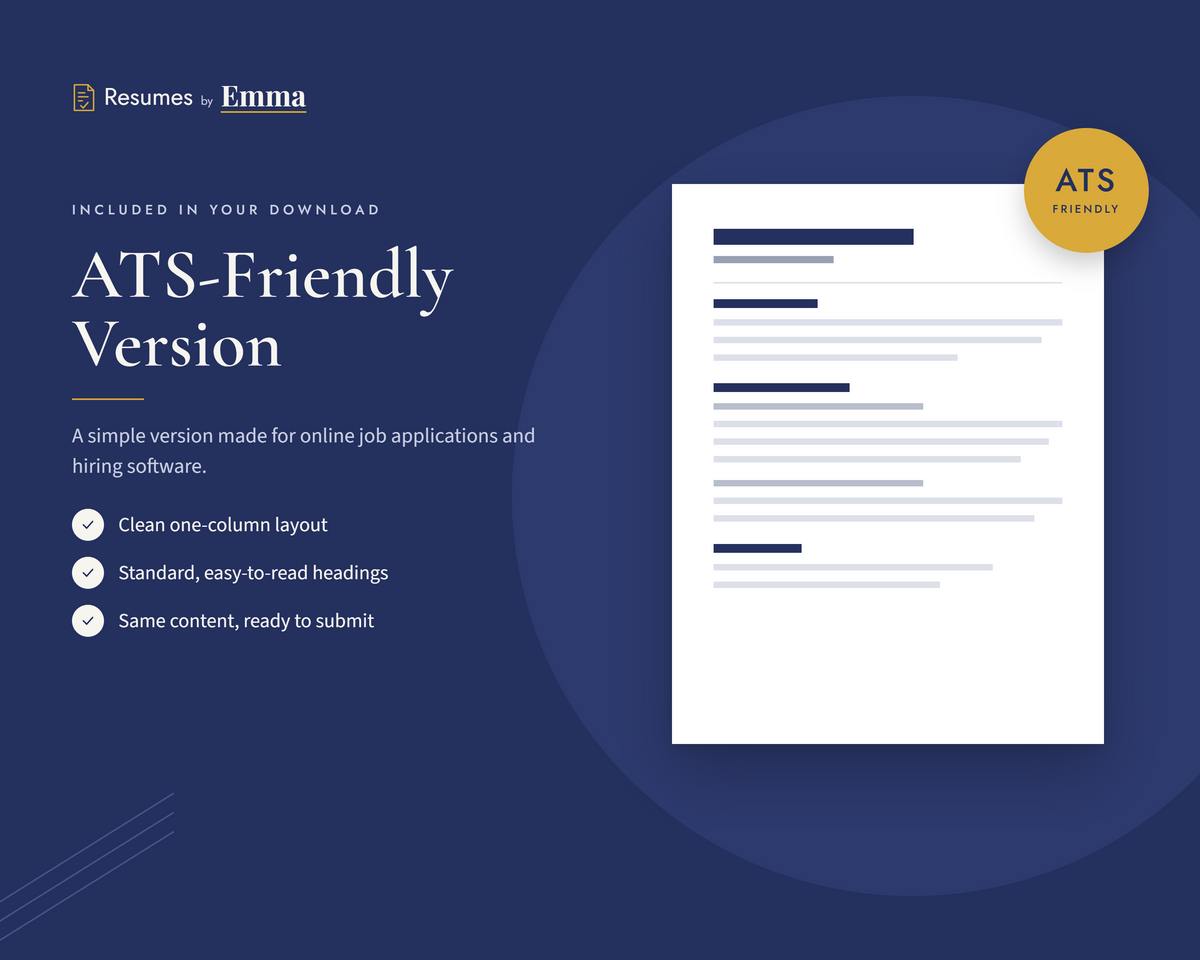 ATS-friendly version included in your download