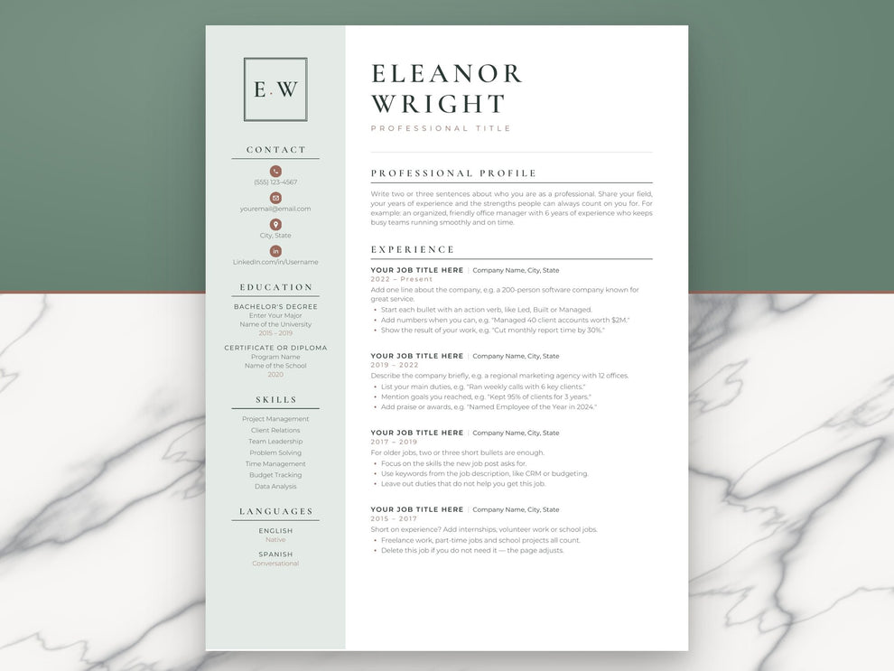 Substitute Teacher Resume Example.pdf Substitute Teacher Resume Template | Monogram Resume | Cover Letter ...