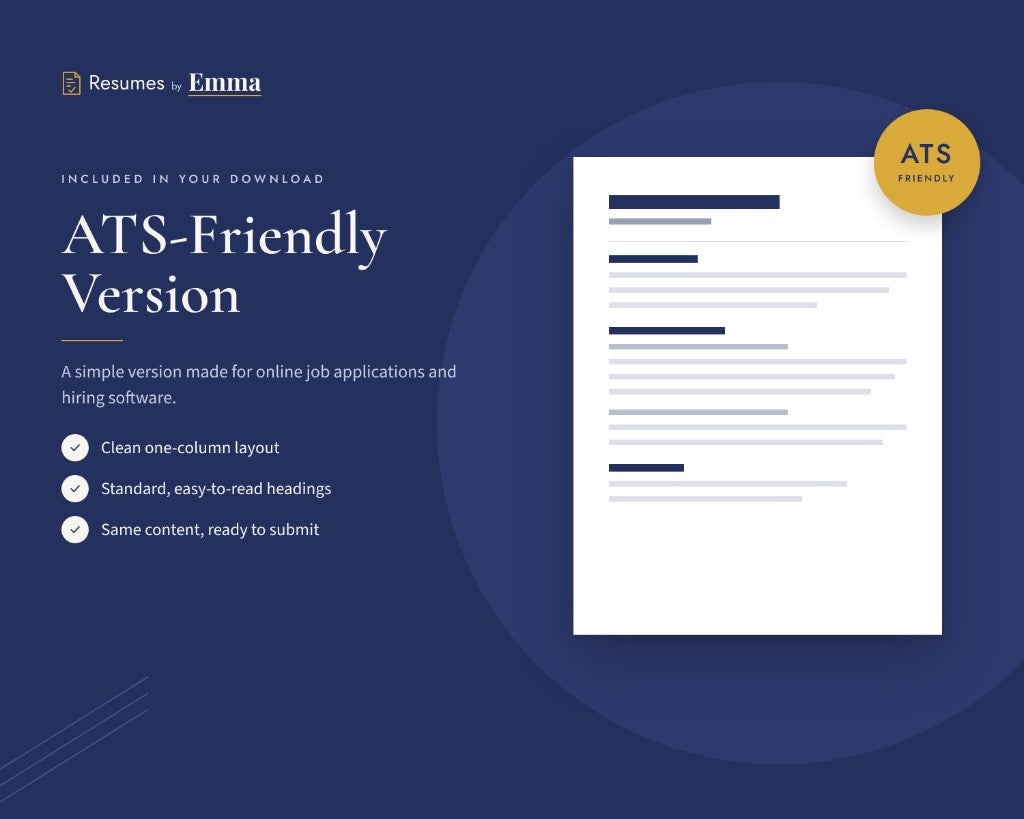 ATS-friendly version included in your download