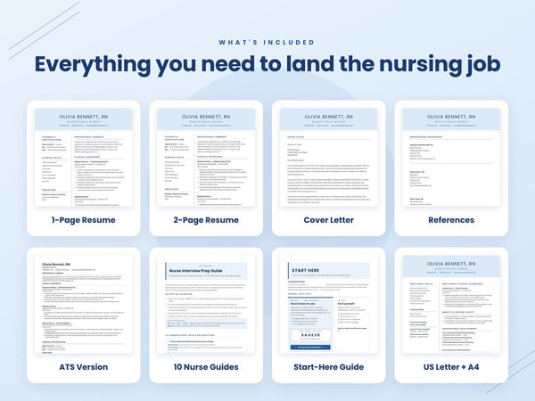 Nursing Student Resume Template | Cover Letter | ATS – Resumes by Emma