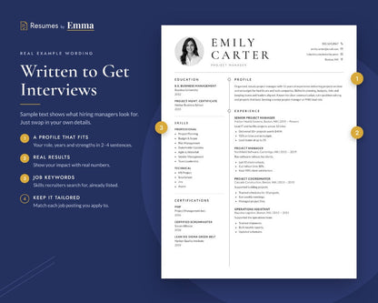 Written to get interviews - sample wording you can swap in