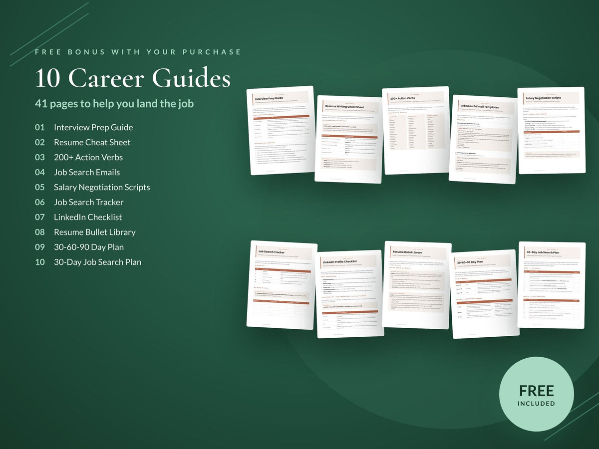 10 free career guides included