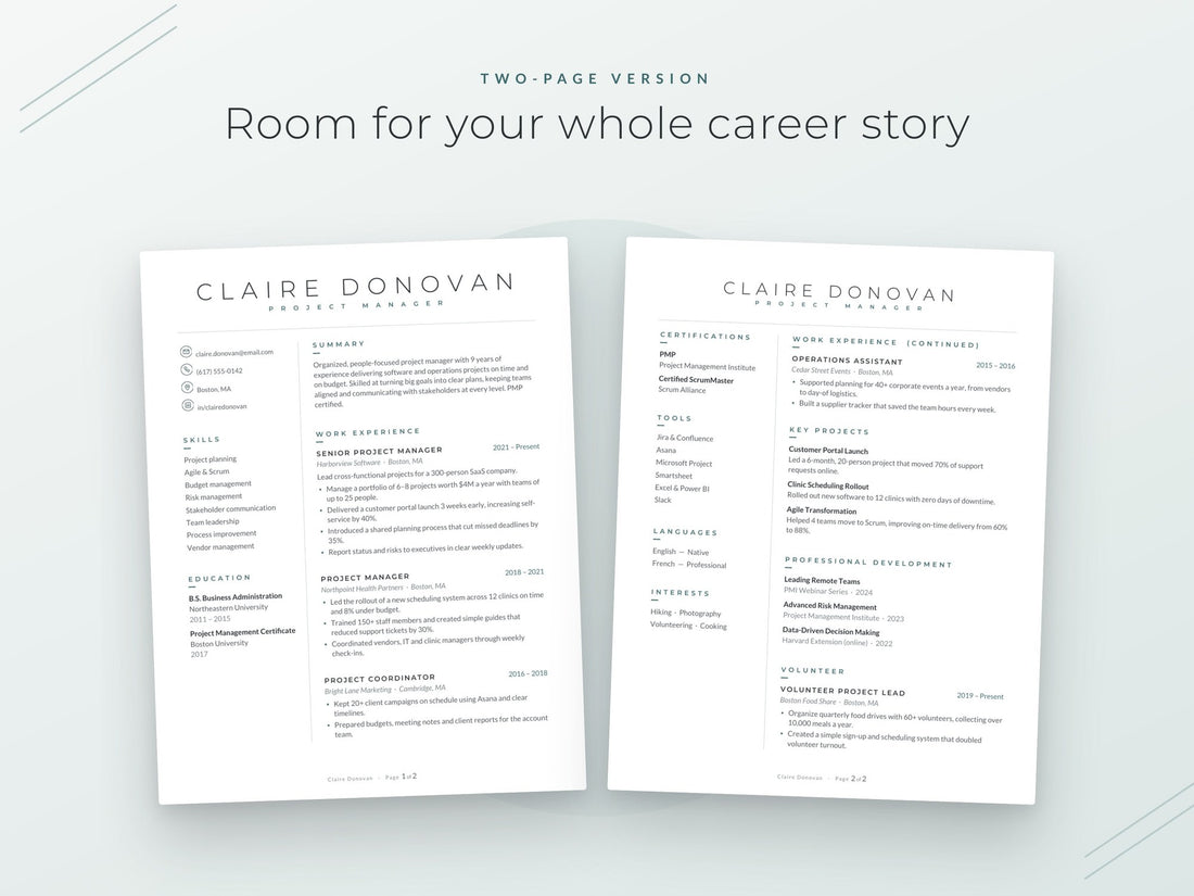 07 Two Page Resume