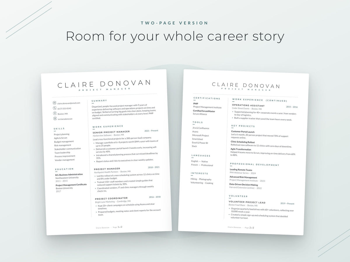 07 Two Page Resume