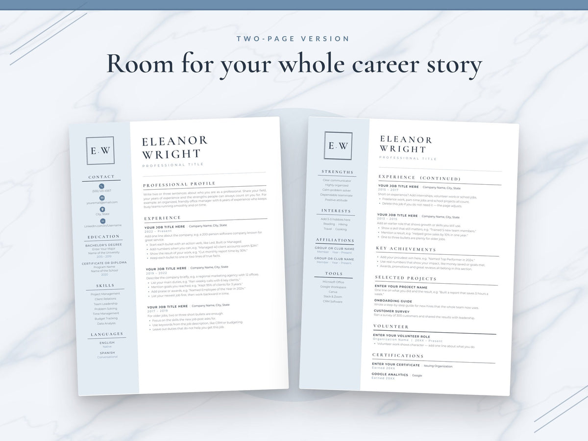 07 Two Page Resume