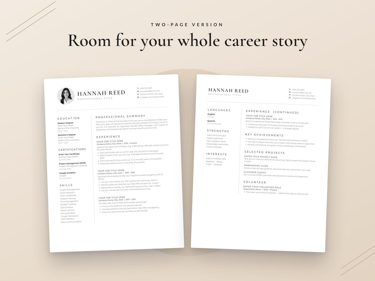07 Two Page Resume