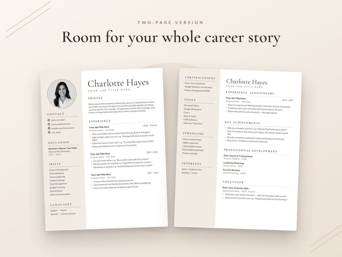 07 Two Page Resume