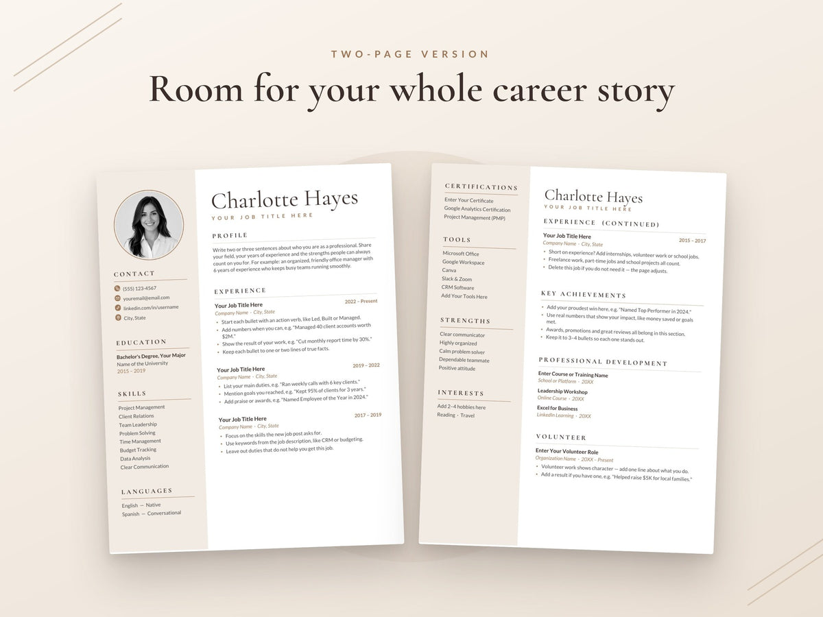 07 Two Page Resume