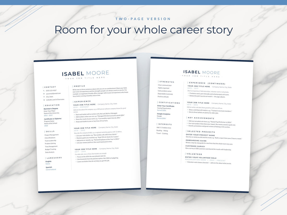 07 Two Page Resume