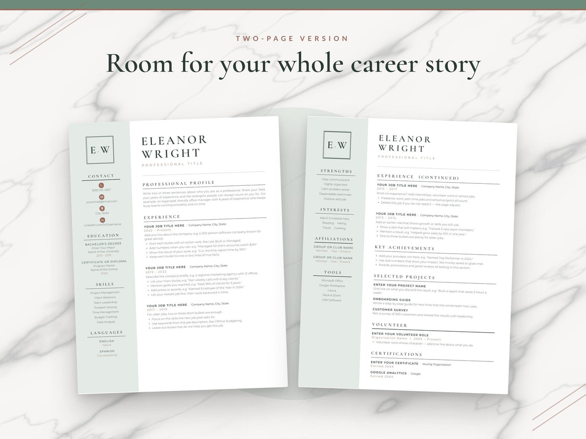 07 Two Page Resume