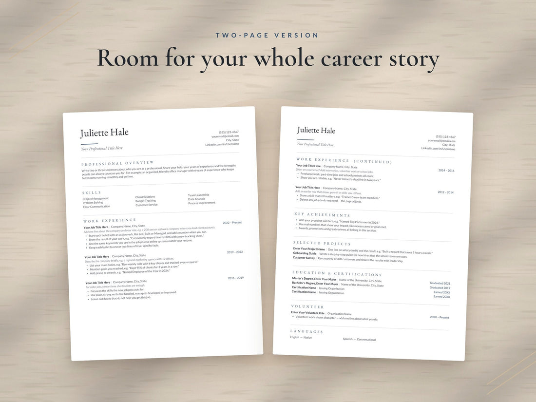 07 Two Page Resume