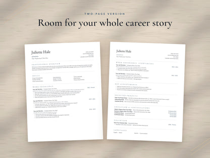 07 Two Page Resume