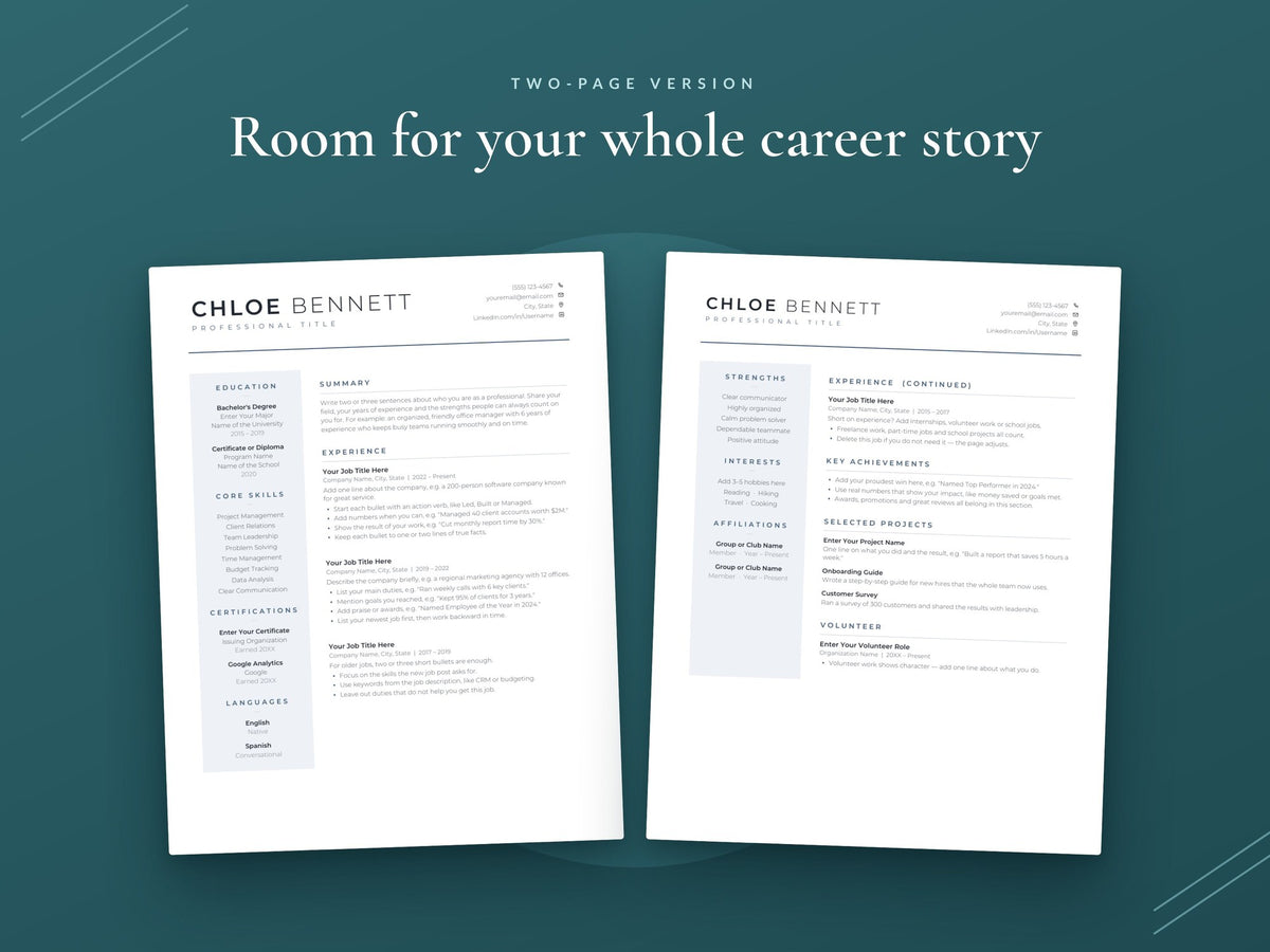 07 Two Page Resume