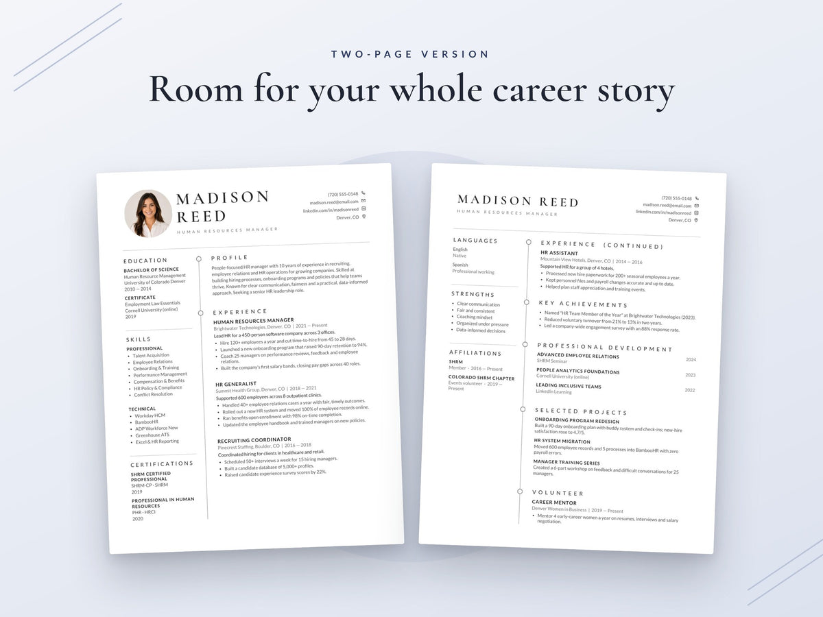 07 Two Page Resume