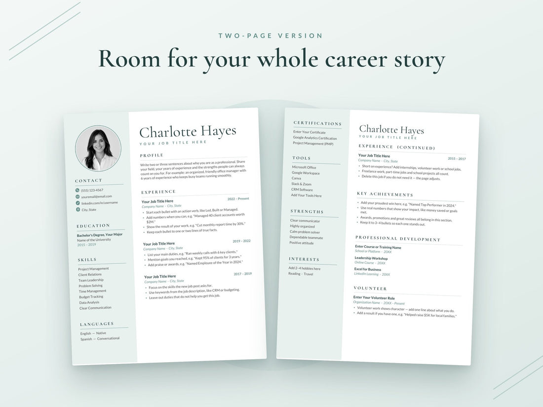 07 Two Page Resume