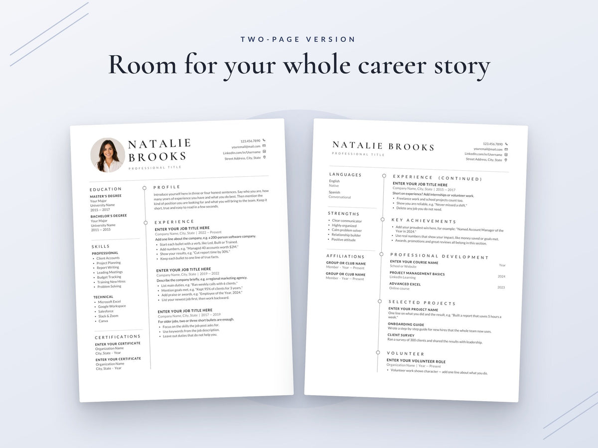 07 Two Page Resume