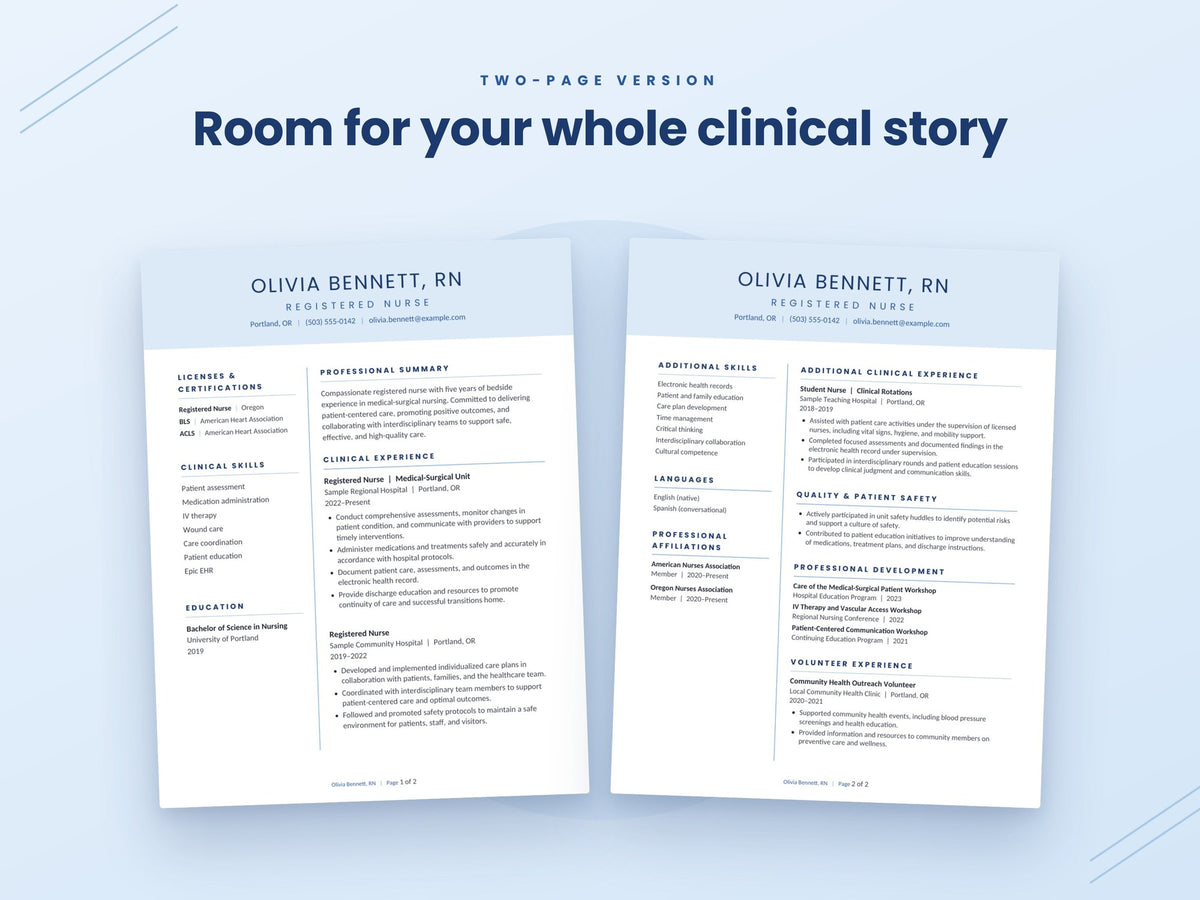 07 Two Page Resume