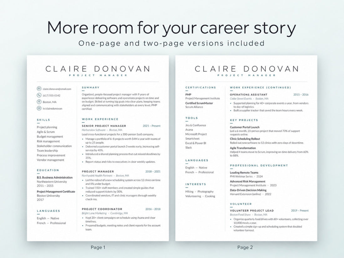 07 Two Page Resume