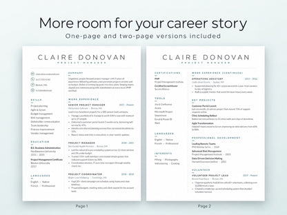 07 Two Page Resume