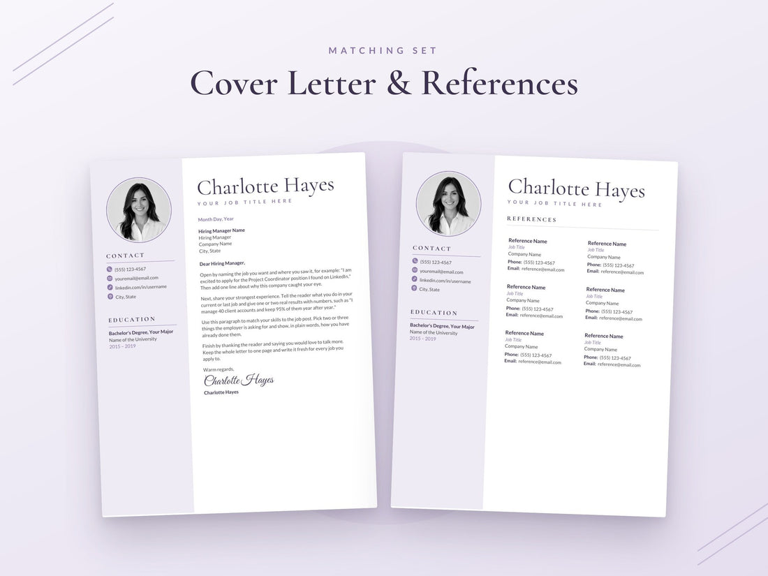 08 Cover Letter and References