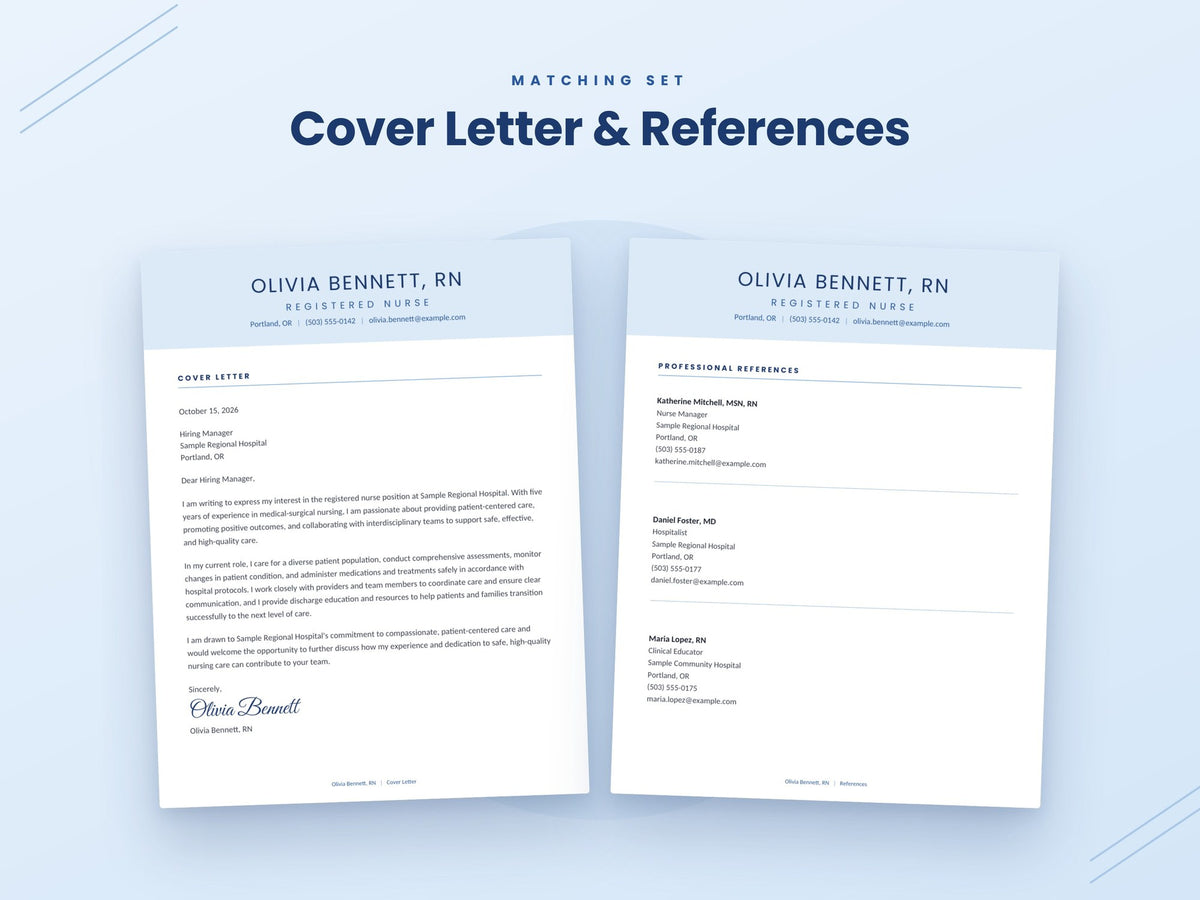 08 Cover Letter and References