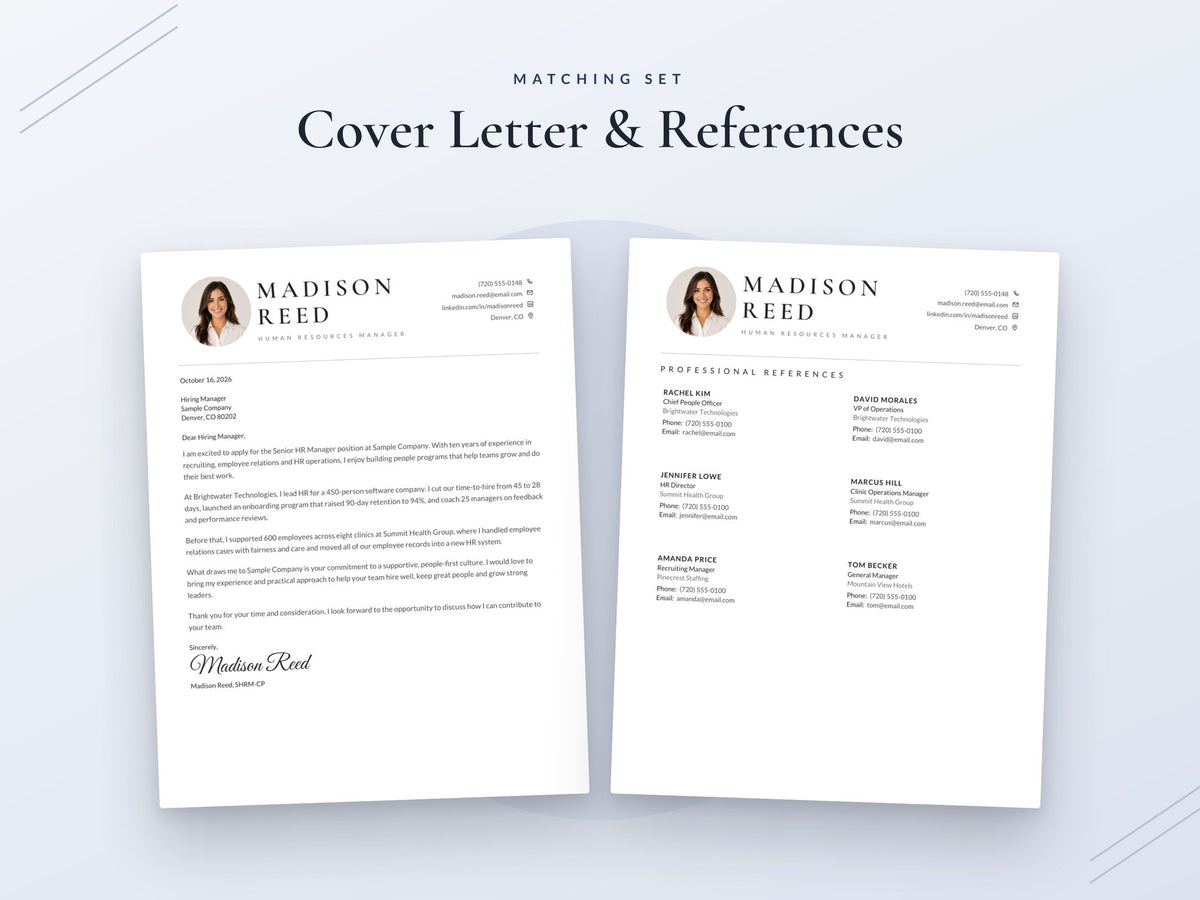 08 Cover Letter and References