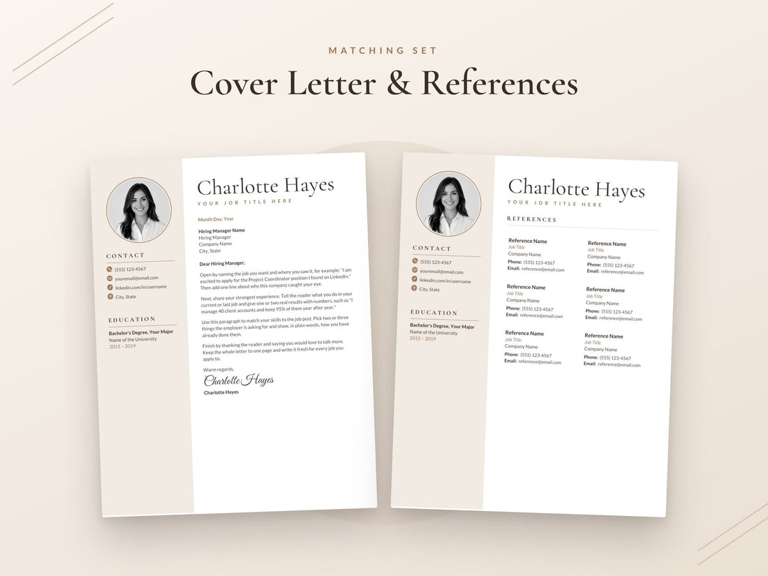 08 Cover Letter and References