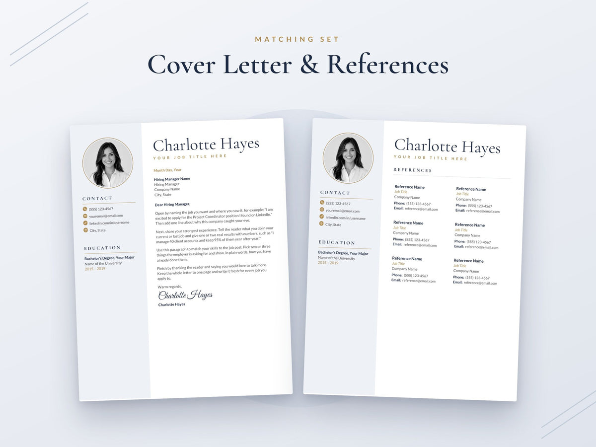 08 Cover Letter and References