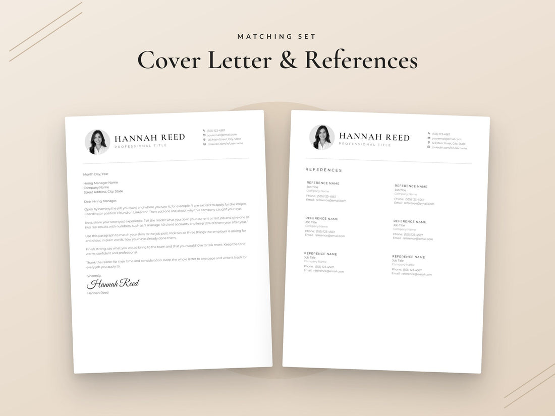 08 Cover Letter and References