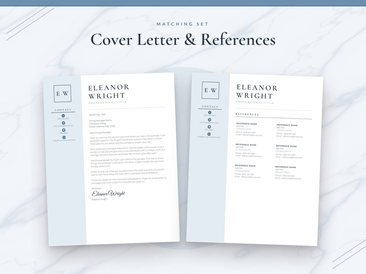 08 Cover Letter and References
