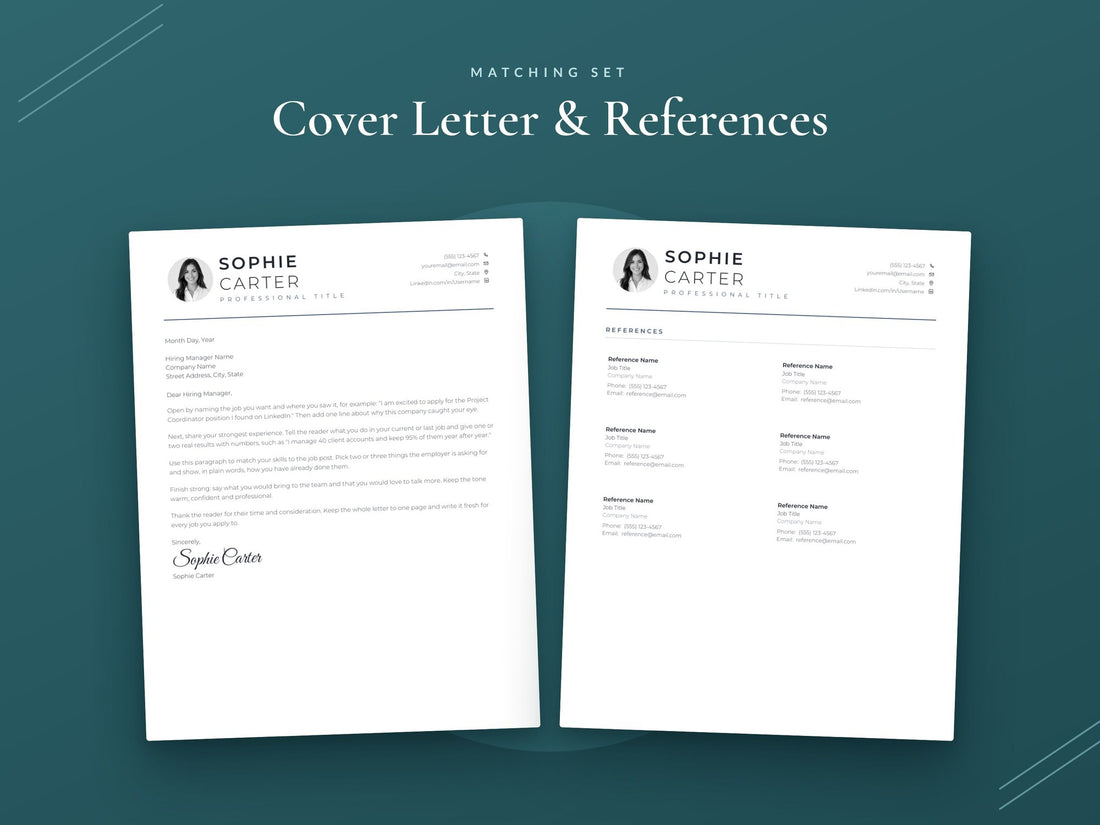 08 Cover Letter and References
