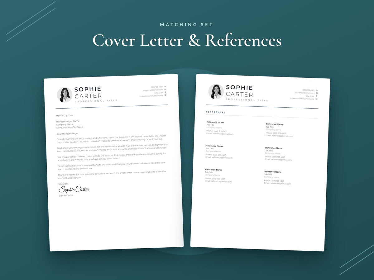 08 Cover Letter and References