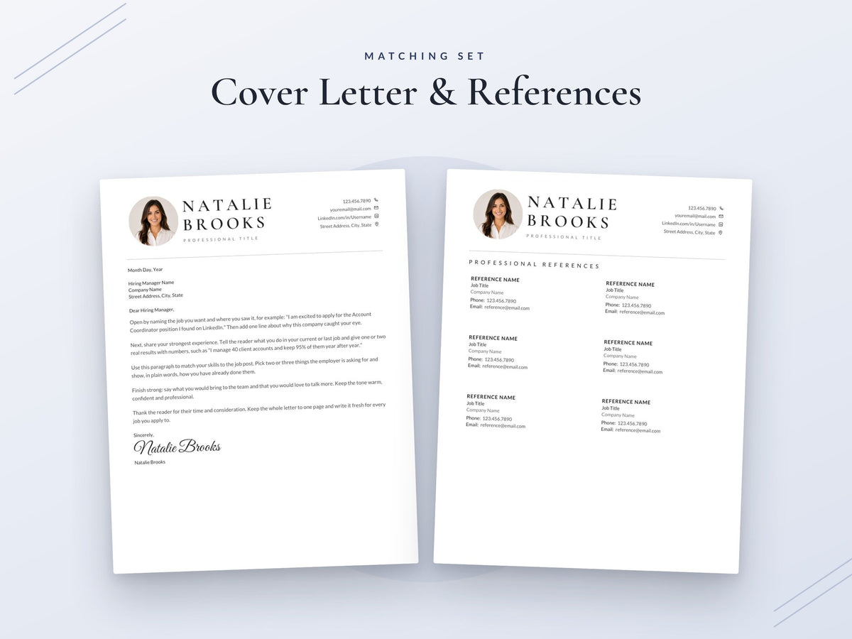 08 Cover Letter and References