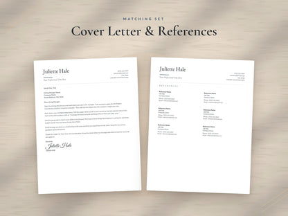 08 Cover Letter and References