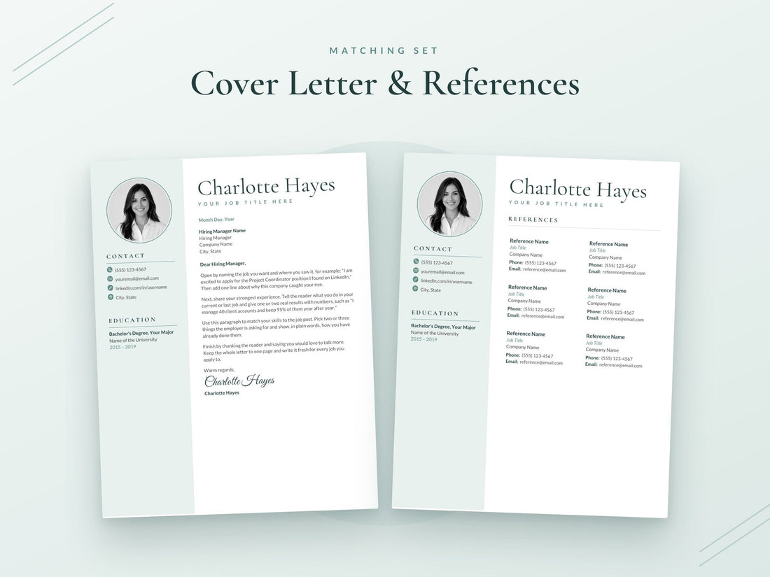 08 Cover Letter and References