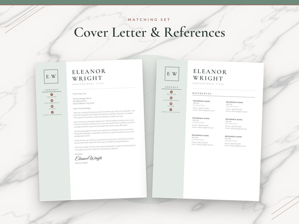 08 Cover Letter and References