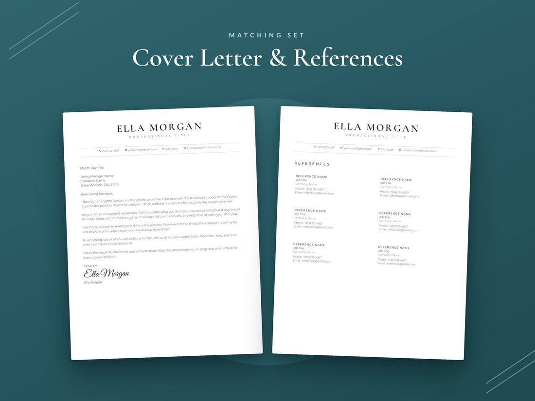 08 Cover Letter and References