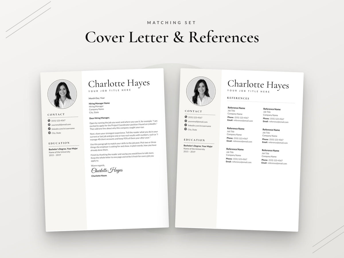 08 Cover Letter and References