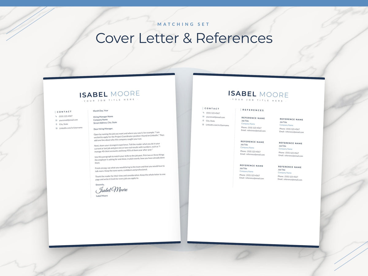 08 Cover Letter and References