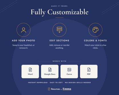 ATS Friendly Resume Template, Word Resume Template, Google Docs Resume, Minimalist CV Template, Professional Resume, Modern Resume