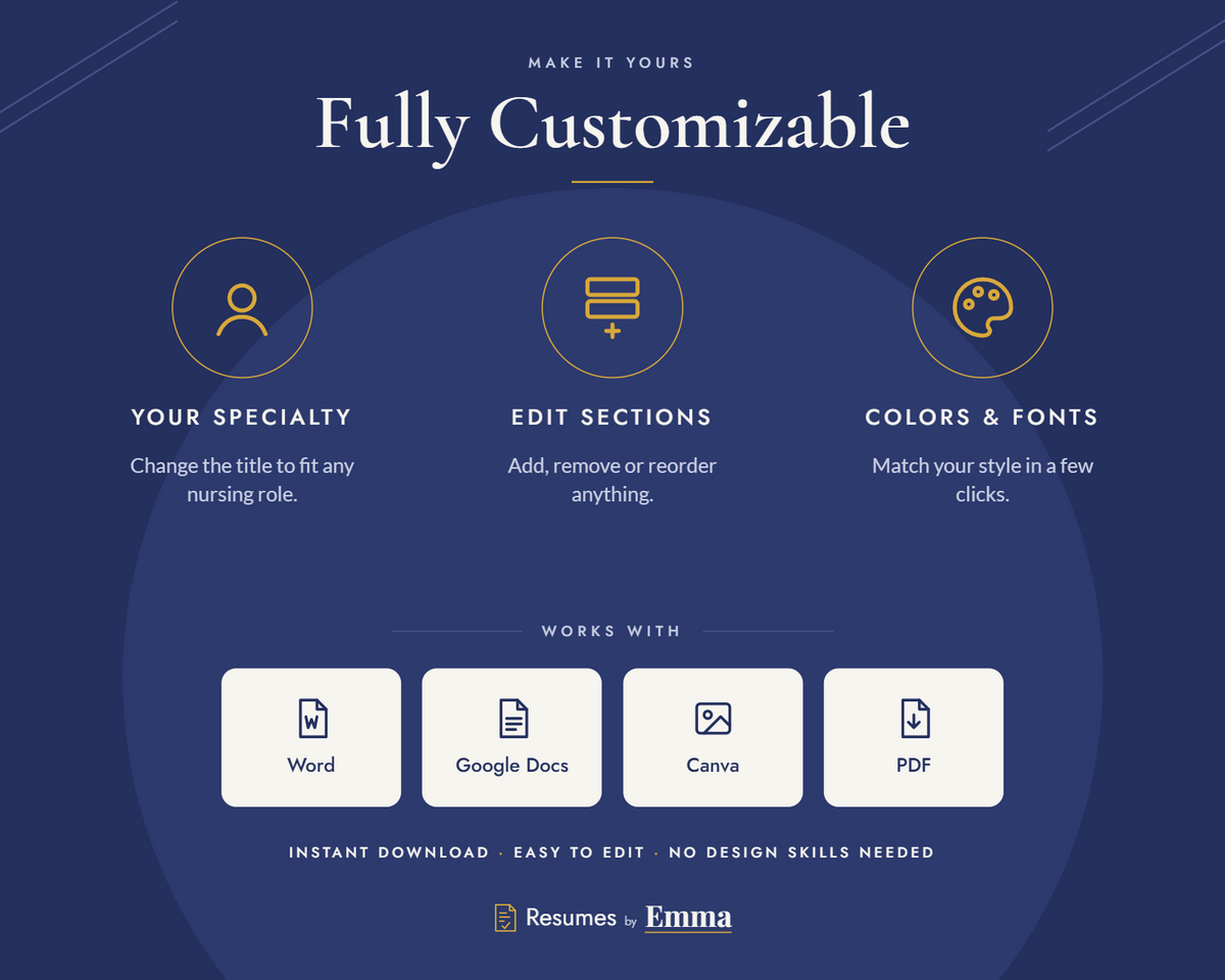 Professional Resume Template + Cover Letter | Modern Two-Page, ATS