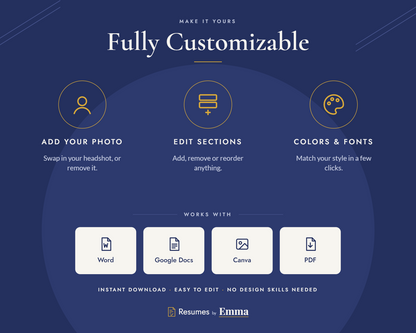 Classic Resume Template + Cover Letter | ATS-Friendly, Word & Docs