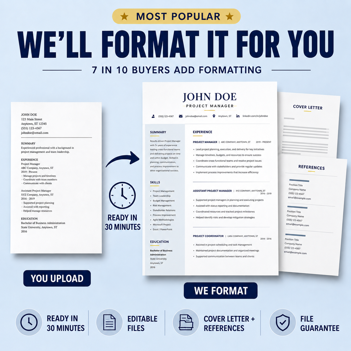 Resume Formatting, Done For You