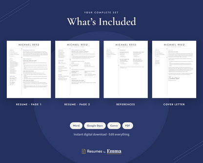 Nurse Practitioner Resume Template + Cover Letter | Modern Two-Page, ATS