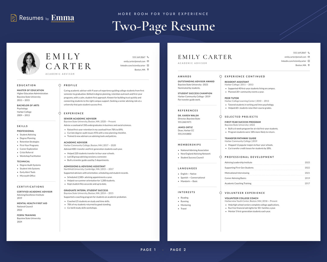 academic advisor 02 two page
