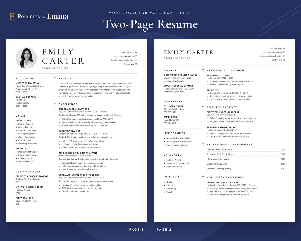 academic advisor 02 two page