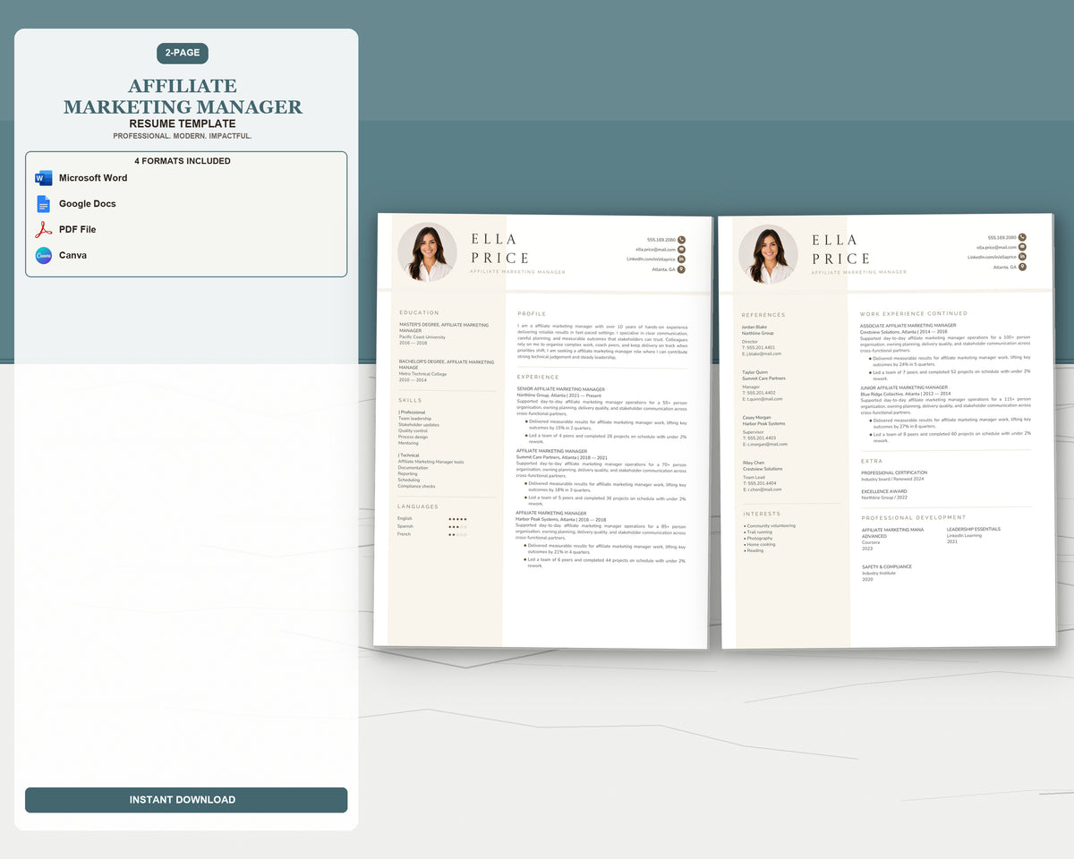 affiliate-marketing-manager 16 panel two-page