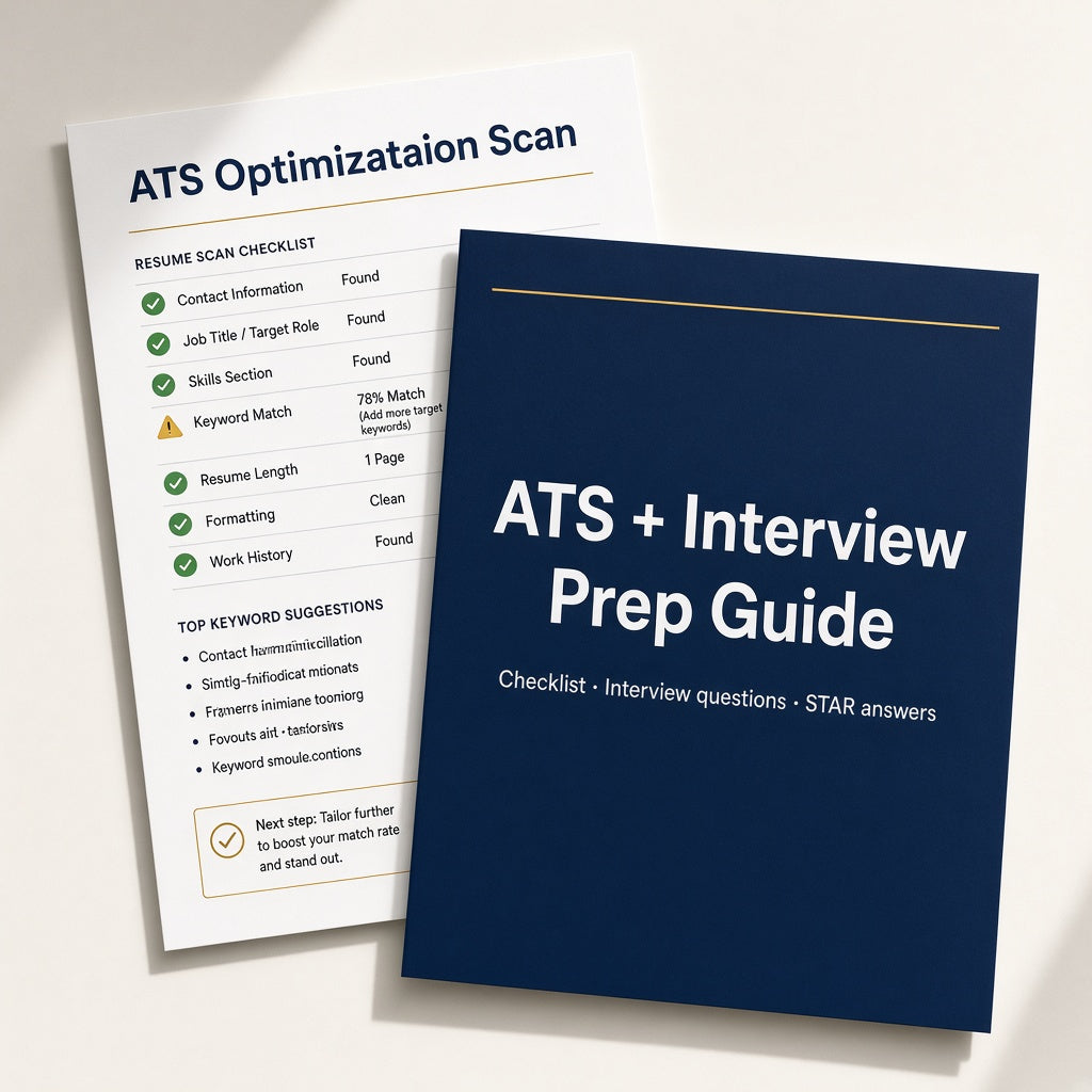 ATS + Interview Prep Guide — checklist, interview questions, STAR answers