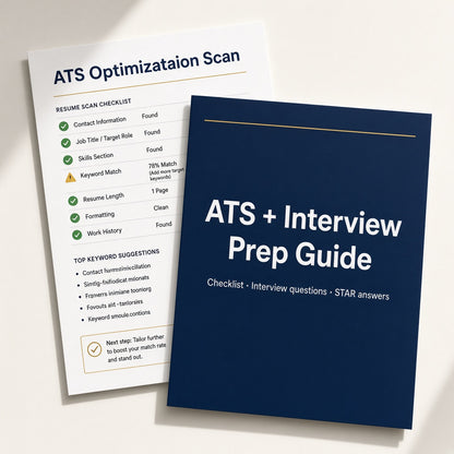 ATS + Interview Prep Guide — checklist, interview questions, STAR answers