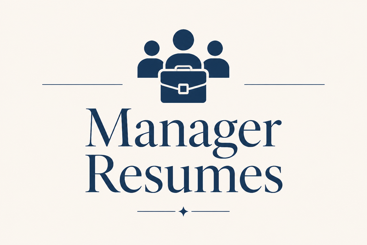 Manager Resumes
